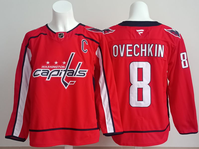 Men 2025 Washington Capitals #8 Ovechkin Red Fanatics Home Premium NHL Jersey style 1->toronto maple leafs->NHL Jersey